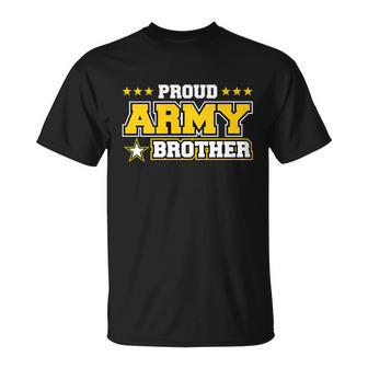 Proud Army Brother Us Military Brother T-Shirt - Thegiftio UK