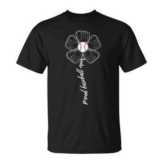 Proud Baseball Mom Flower Tshirt Unisex T-Shirt - Monsterry DE