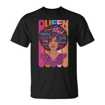 Proud Black African American Queen Unisex T-Shirt - Monsterry DE