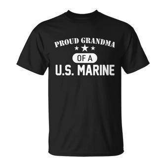 Proud Grandma Of A US Marine Unisex T-Shirt - Monsterry