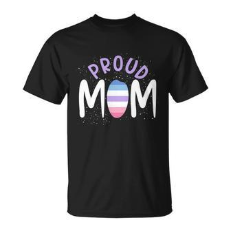 Proud Mom Bi Gender Flag Gay Pride Mothers Day Lgbt Bigender Great Gift Unisex T-Shirt - Monsterry DE