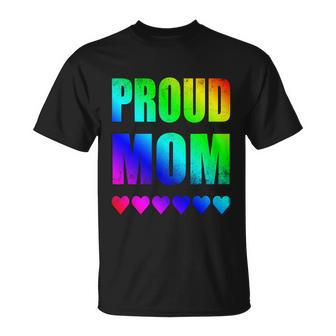Proud Mom Gay Lesbian Lgbtq Pride Rainbow Mothers Day Gift V2 Unisex T-Shirt - Monsterry CA