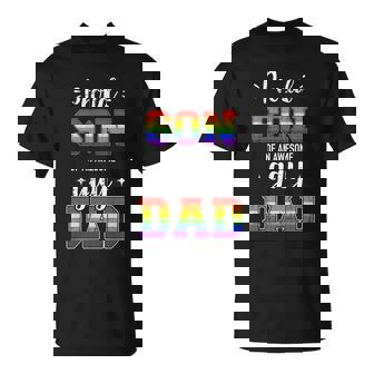Proud Son Of Awesome Gay Dad Rainbow Pride Month Great T-shirt - Thegiftio