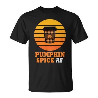 Pumpkin Af Pumpkin Spice Halloween Day Retro Halloween T-shirt - Thegiftio UK