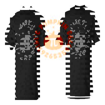 Pumpkin Pi Number 314 Pumpkin Pie Math Teacher Halloween Men Women T-shirt Graphic Print Casual Unisex Tee - Thegiftio