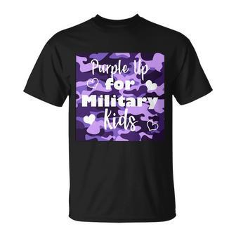 Purple Up For Military Kids Awareness Unisex T-Shirt - Monsterry