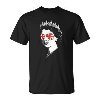 Queen Elizabeth II Sunglasses British Crown Men Women T-shirt Graphic Print Casual Unisex Tee - Seseable