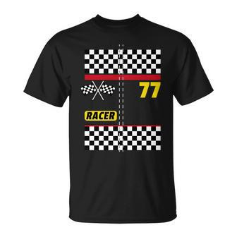 Race Car Driver Costume For Halloween Unisex T-Shirt - Monsterry
