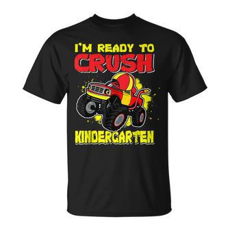 Ready To Crush Kindergarten First Day Of Monster Truck Boys T-shirt - Thegiftio UK
