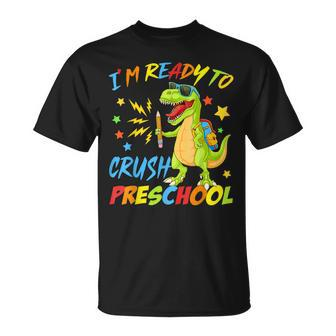 Im Ready To Crush Preschool Back To School Dinosaur Boys T-shirt - Thegiftio UK