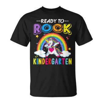 Ready To Rock Kindergarten Dabbing Unicorn Back To Schools T-shirt - Thegiftio UK