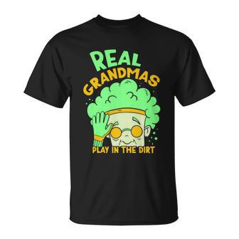 Real Grandmas Play In The Dirt Granny Garden Grandma T-Shirt - Thegiftio UK