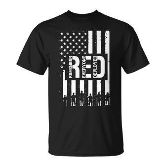 RED Remember Everyone Deployed Red Friday Flag Tshirt Unisex T-Shirt - Monsterry