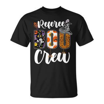 Referee Boo Crew Ghost Funny Referee Halloween Matching Unisex T-Shirt - Seseable