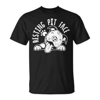 Resting Pit Face Pitbull Lovers 4 T-shirt - Thegiftio UK