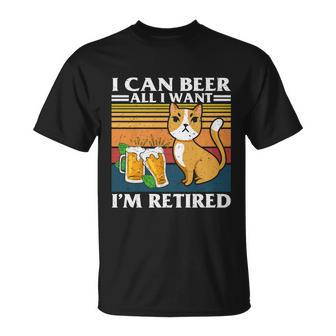 Retirement Quote Cat Lover Beer Lover Beer Mug Retro Cat T-shirt - Thegiftio UK
