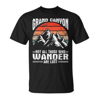Retro Arizona Hiking Grand Canyon National Park Grand Canyon Unisex T-Shirt - Seseable