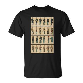 Retro Art Usa Military History Dress Guide Vintage Civil War Unisex T-Shirt - Monsterry AU