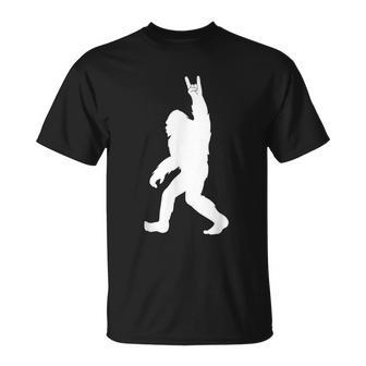 Retro Bigfoot Funny Rock And Roll Bigfoot Unisex T-Shirt - Monsterry DE