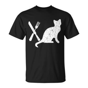 Retro Eat Pussy Funny Cat Spoon Tshirt Unisex T-Shirt - Monsterry