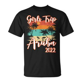 Retro Girls Trip Aruba 2022 Summer Vacation Island T-shirt - Thegiftio UK