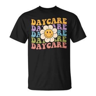 Retro Groovy Daycare Teacher Back To School Unisex T-Shirt - Seseable