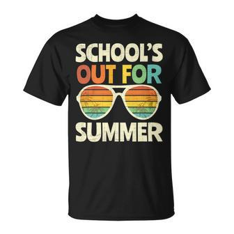 Retro Last Day Of School Schools Out For Summer Teacher Gift V3 Unisex T-Shirt - Seseable