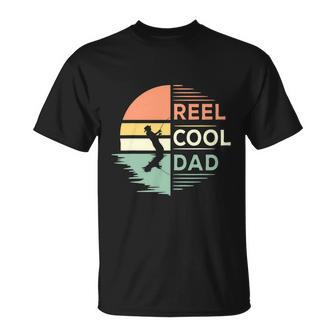 Retro Reel Cool Dad Fishing Fisherman Fisher Funny Bass Fisher Unisex T-Shirt - Monsterry UK