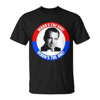 Retro Richard Nixon Nixons The One Presidential Campaign Unisex T-Shirt - Monsterry DE