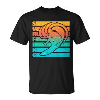 Retro Surfing V2 Unisex T-Shirt - Monsterry