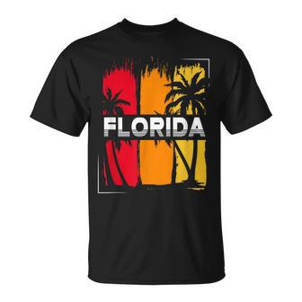 Retro Tropical Summer Vacation South Beach Fl Miami Florida  Unisex T-Shirt