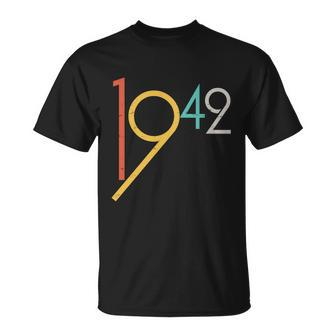 Retro Vintage 1942 80Th Birthday T-Shirt - Thegiftio