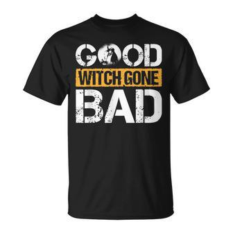 Retro Vintage Halloween Costume Good Witch Gone Bad Unisex T-Shirt - Seseable