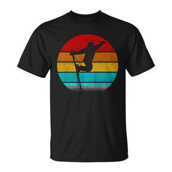 Retro Vintage Skiing V3 Unisex T-Shirt - Monsterry CA