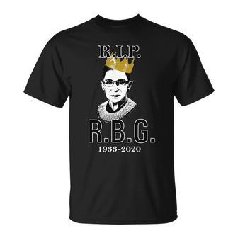 Rip Notorious Rbg Ruth Bader Ginsburg 1933-2020 Tshirt Unisex T-Shirt - Monsterry UK