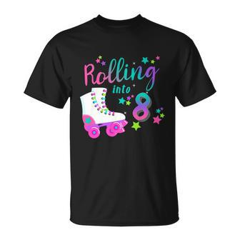 Roller Skate Birthday Shirt 5Th 80S Outfit Decades Party Unisex T-Shirt - Monsterry UK