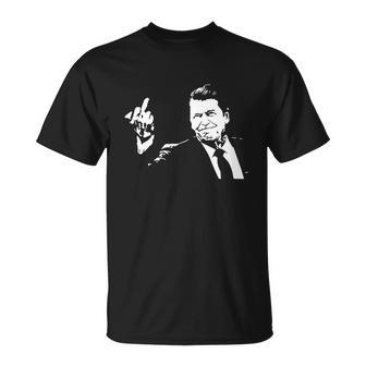 Ronald Reagan Flipping Tshirt Unisex T-Shirt - Monsterry AU