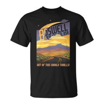 Roswell New Mexico Travel Poster Unisex T-Shirt - Monsterry CA