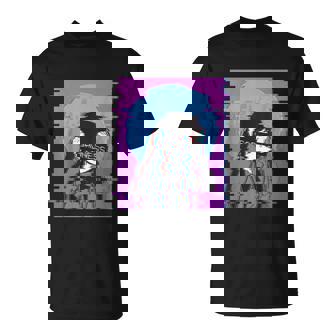 Sad Anime Girl Japanese Aesthetic Vaporwave Anime Otaku T-shirt - Thegiftio