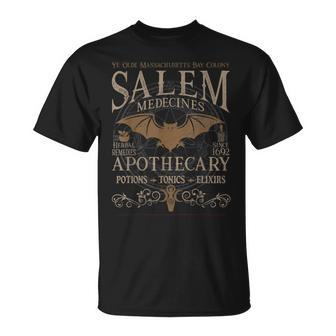 Salem Apothecary Herbalist Witch Wiccan Halloween | Beige Unisex T-Shirt - Seseable