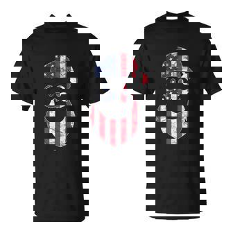 Santa Claus Face American Flag Christmas T-Shirt - Thegiftio UK