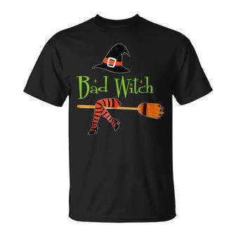 Scary Bad Witch Fly Broomstick Halloween Costume Good Witch Unisex T-Shirt - Seseable