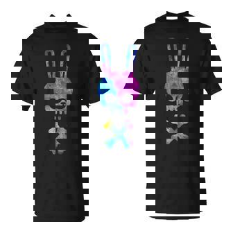 Scary Skull And Crossbones Bad Rabbit Horror Bunny Tie Dye T-shirt - Thegiftio