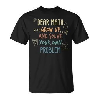 Back To School Math Quote For Girls Boys Ns Dear Math T-shirt - Thegiftio UK