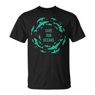 Shark Save Our Oceans Sharks Scuba Diver T-shirt - Thegiftio UK