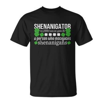 Shenanigans Shenanigator Definition St Patricks Day T-Shirt - Thegiftio