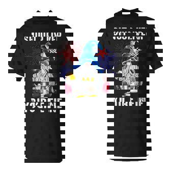 Shut Up Liver Youre Fine Gnome Flag Us 4Th Of July Beer Unisex T-Shirt | Seseable CA