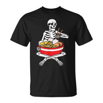 Skeleton Ramen Halloween Anime Lover Kawaii Neko T-shirt - Thegiftio UK