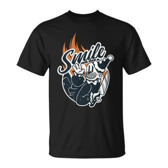 Smile Or Die Scary Clown Halloween Unisex T-Shirt - Monsterry