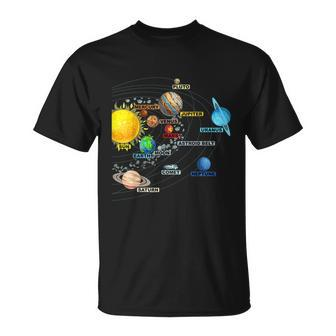 Solar System Planets Astronomy Space Science Girls Boys Tshirt Unisex T-Shirt - Monsterry DE